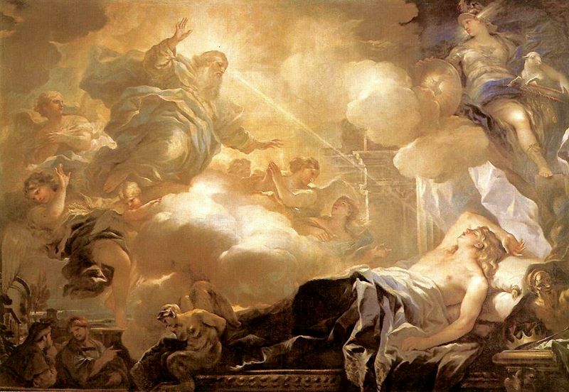 Giordano sa s veľkým rozruchom rozhodol pre barokovú divadelnosť, aby sprostredkoval obraz Šalamúnovho sna. Tento výklad demonštruje starozákonné chápanie snov ako inštruktážneho prístupu k Božej prítomnosti.